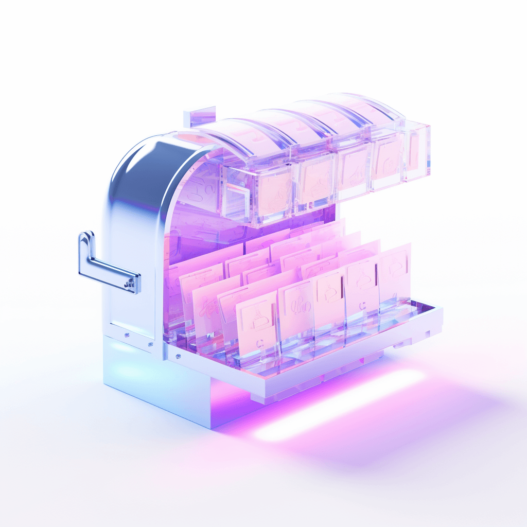 Mailbox illuminated by glowing emails, symbolizing the potential of a well-framed email approach.