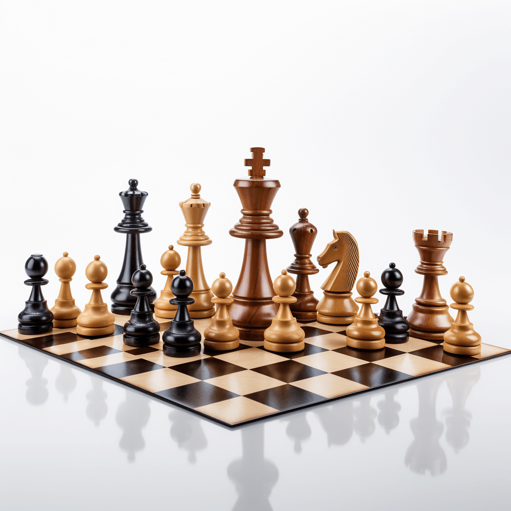 Chessboard with email-themed pieces representing the strategic planning in email marketing.